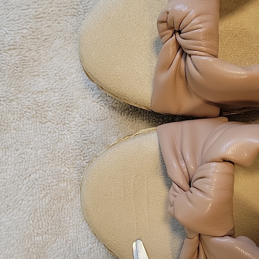 Anne Klein "Wheatley" Women's Nude Espadrille Wedge Sandals, NWT - Picture 10 of 10